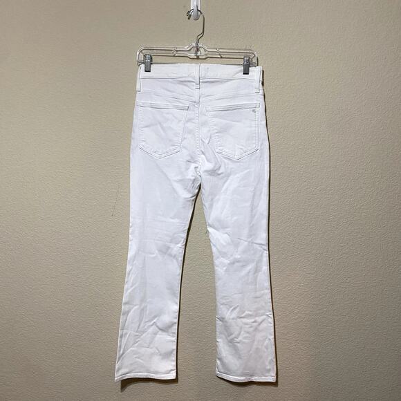 NWT MADEWELL Mid-Rise Kick-Out Size 27 Ankle-Length Pure White MSRP $128 - Picture 9 of 10